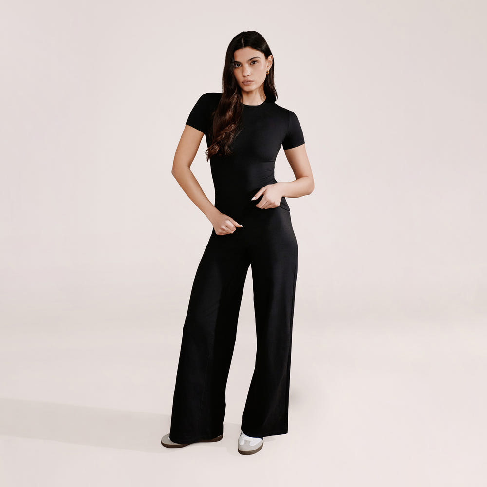 Ultimate Everyday Wide leg Trouser- Black