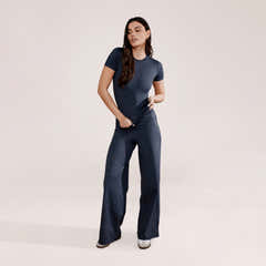 Ultimate Everyday Wide leg Trouser- Vintage Navy