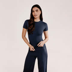Ultimate Everyday Wide leg Trouser- Vintage Navy