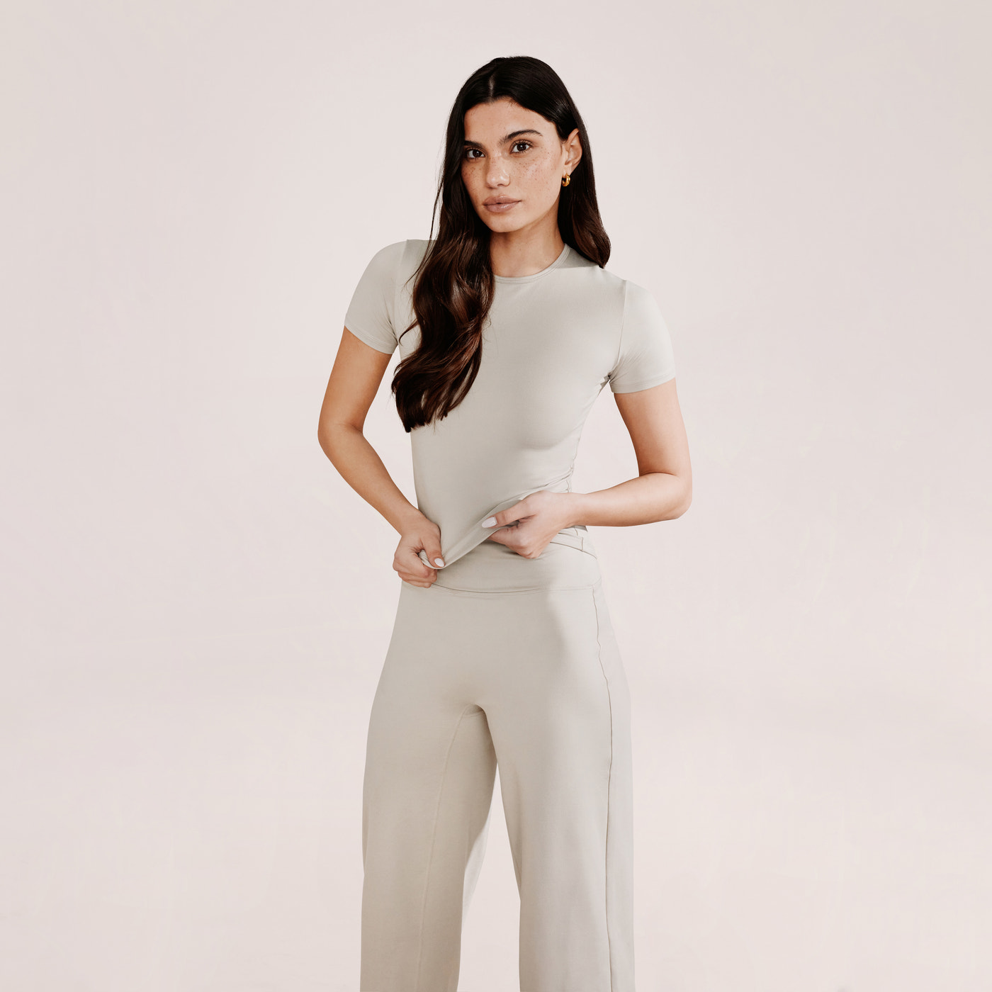 Ultimate Everyday Wide leg Trouser - Oatmeal Beige
