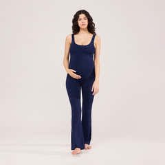 Maternity lightweight Flare Leggings - Navy