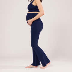 Maternity lightweight Flare Leggings - Navy