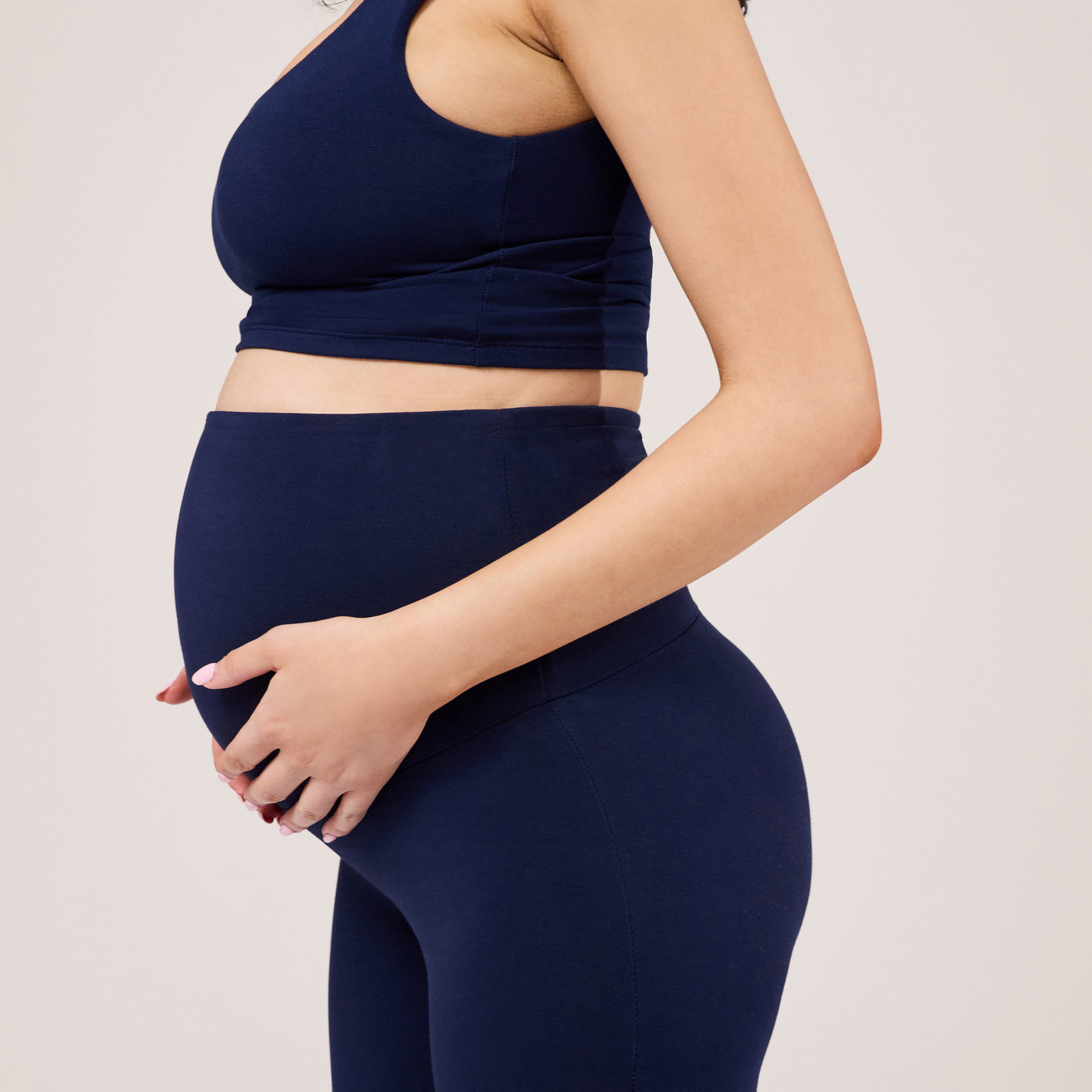 Maternity lightweight Flare Leggings - Navy