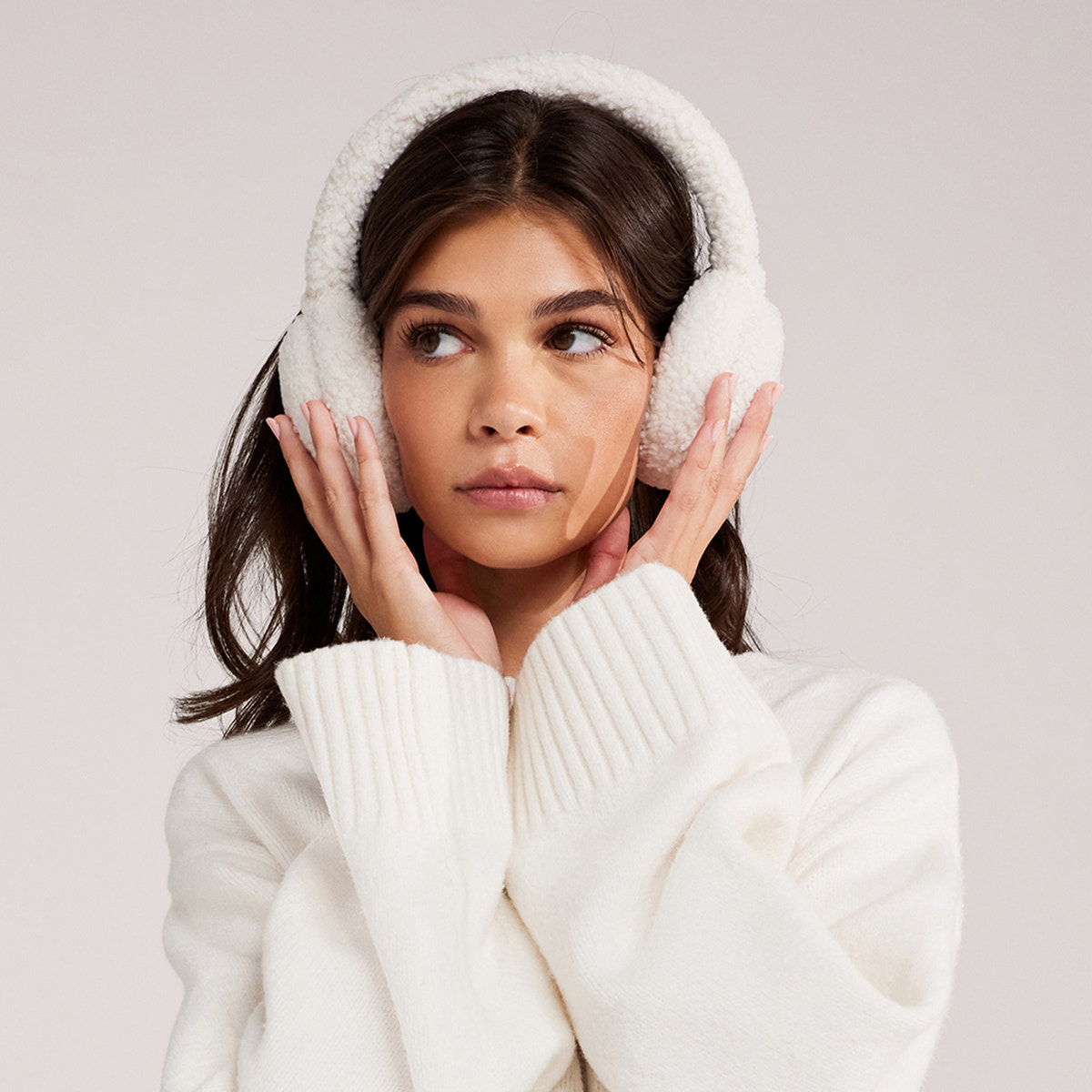 Varsity Knit Oversized Jumper - Off White