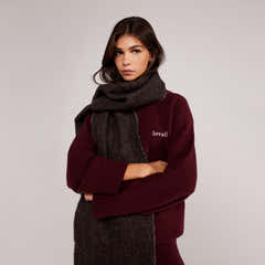 Lovall Knit Oversized Jumper - Burgundy
