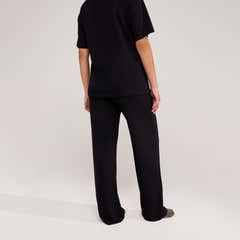 Maternity Soft Touch Wide Leg Lounge Set - Black
