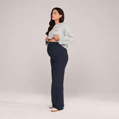 Maternity Winter Wide Leg Trousers - Vintage Navy