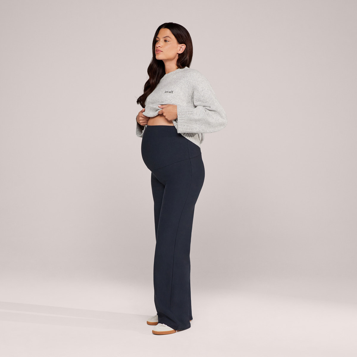 Maternity Winter Wide Leg Trousers - Vintage Navy