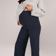 Maternity Winter Wide Leg Trousers - Vintage Navy