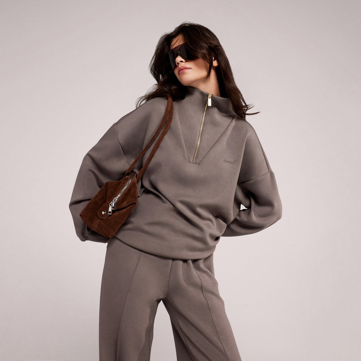 Ultimate Soft 1/4 Zip Sweatshirt - Mocha
