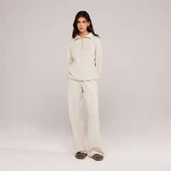 Ultimate Soft 1/4 Zip Sweatshirt - Ecru