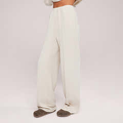 Ultimate Soft Wide Leg Jogger - Ecru