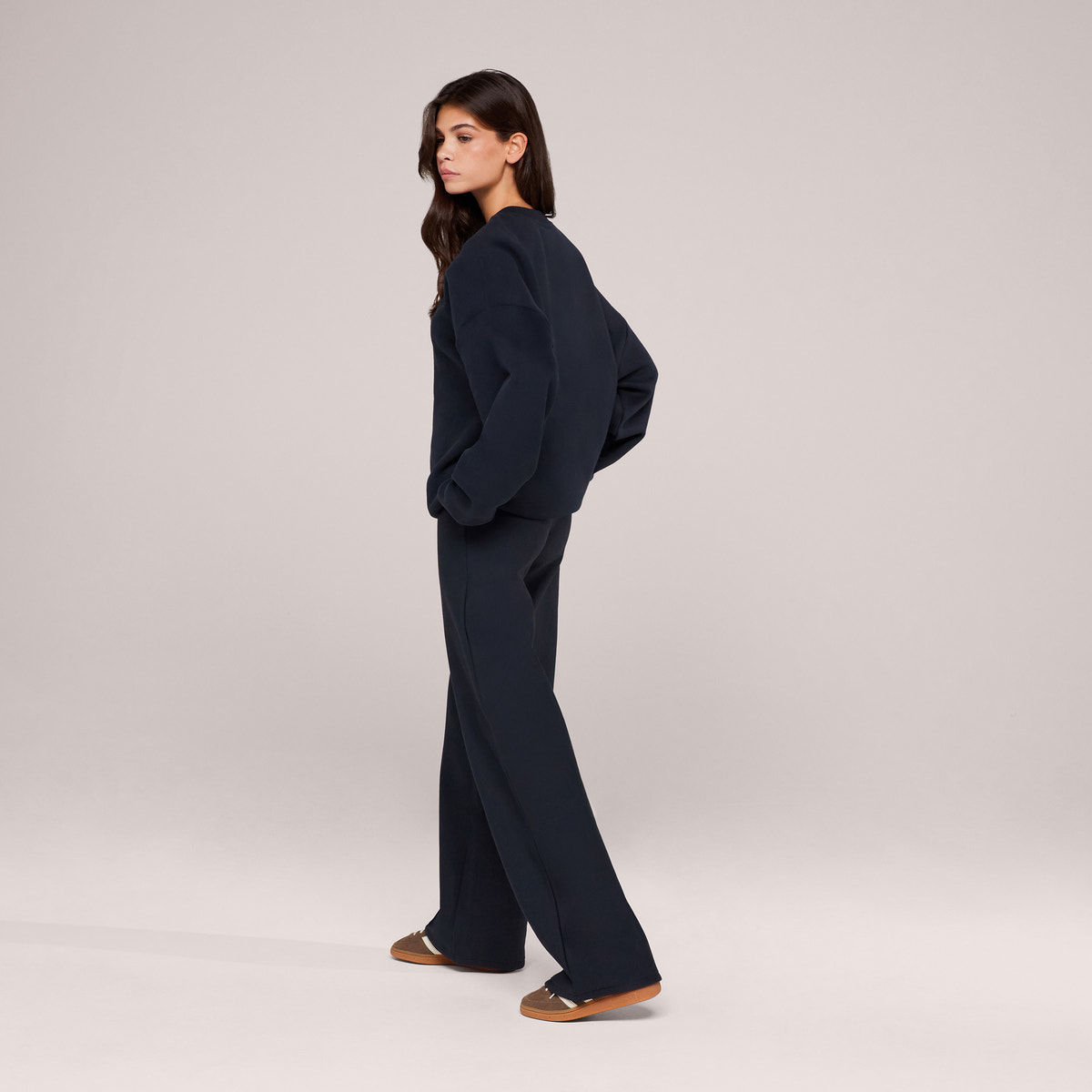 Heavyweight Oversized Sweatshirt Embossed - Vintage Navy