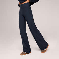 Winter Wide Leg Trousers - Vintage Navy