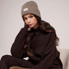 Heavyweight Embossed Oversized Hoodie - Espresso Brown