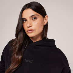 Heavyweight Lovall Oversized Hoodie - Black