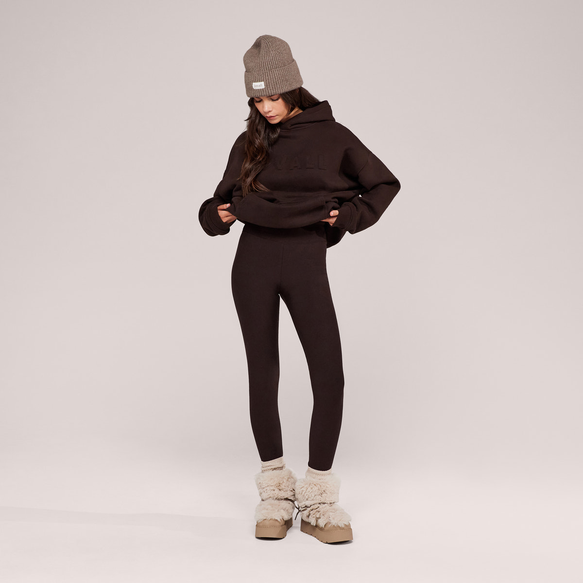Winter Everyday Fleece-Lined Leggings - Espresso Brown