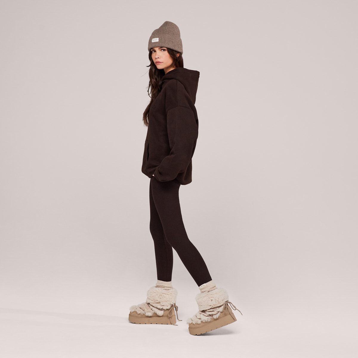 Winter Everyday Fleece-Lined Leggings - Espresso Brown