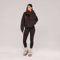 Heavyweight Lovall Oversized Hoodie - Black Coffee