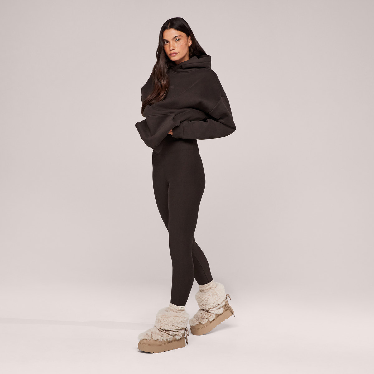 Winter Everyday High Waisted Leggings - Black Coffee