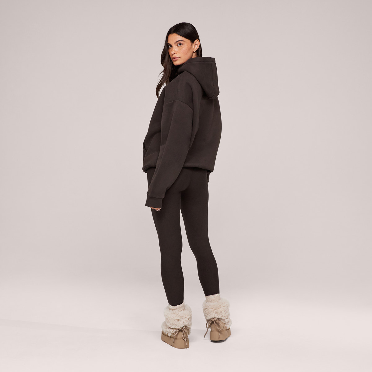 Heavyweight Lovall Oversized Hoodie - Black Coffee