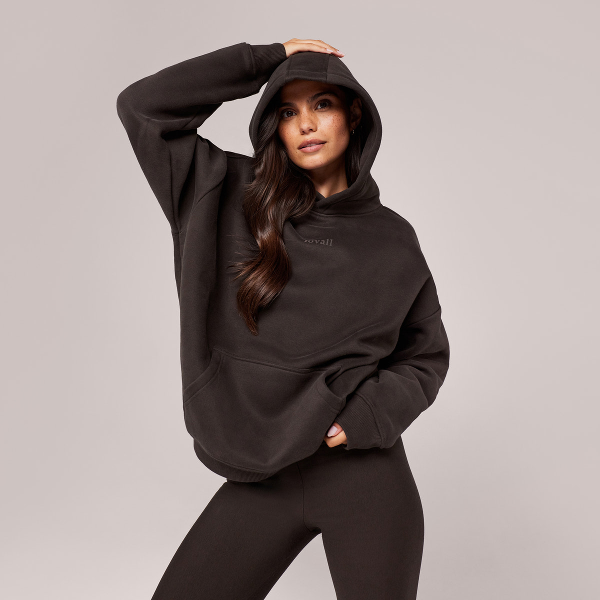 Heavyweight Lovall Oversized Hoodie - Black Coffee
