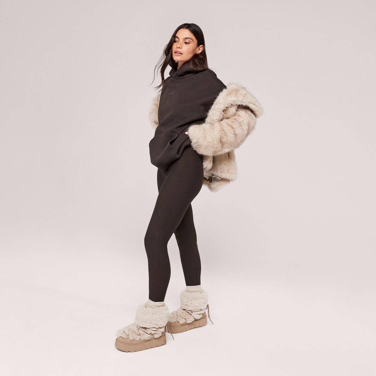 Winter Everyday High Waisted Leggings - Black Coffee