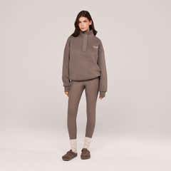 Heavyweight 1/4 Zip Sweatshirt - Mocha