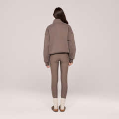 Heavyweight 1/4 Zip Sweatshirt - Mocha
