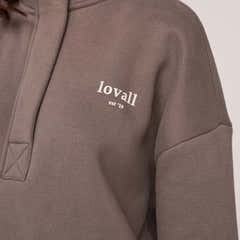 Heavyweight 1/4 Zip Sweatshirt - Mocha