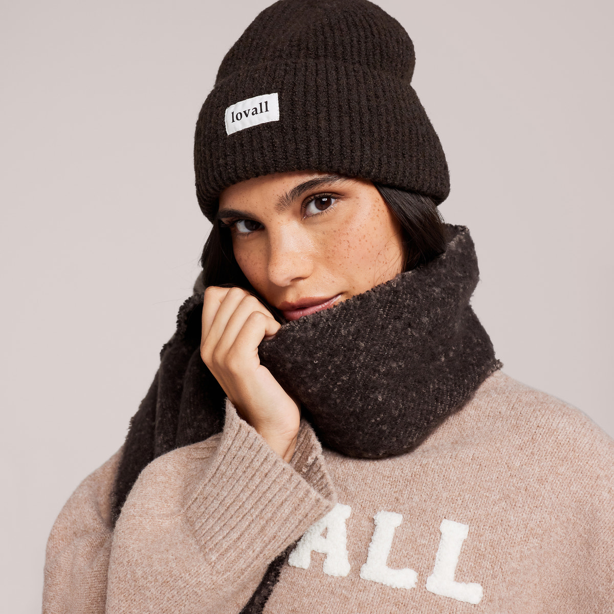 Woven Scarf - Black Coffee