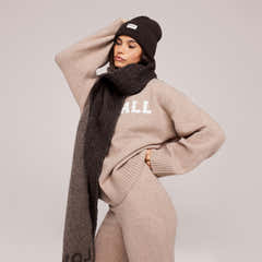 Woven Scarf - Black Coffee