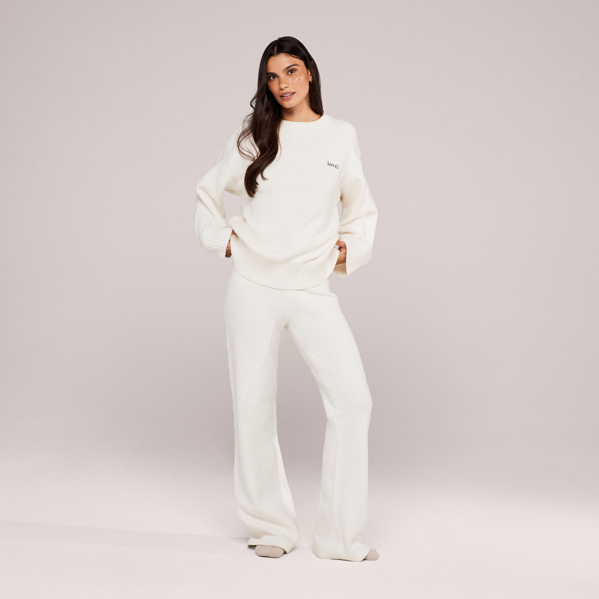 Lovall Knit Oversized Jumper - Off White