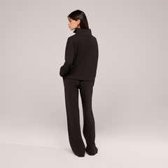 Ultimate Soft 1/4 Zip Sweatshirt - Black Coffee