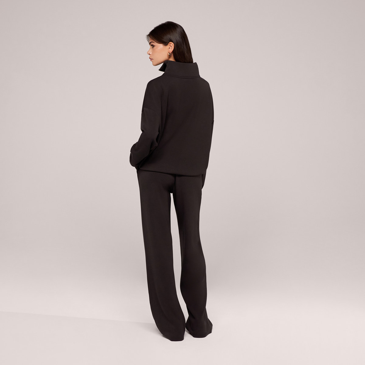 Ultimate Soft Wide Leg Jogger - Black Coffee
