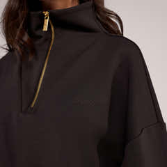 Ultimate Soft 1/4 Zip Sweatshirt - Black Coffee