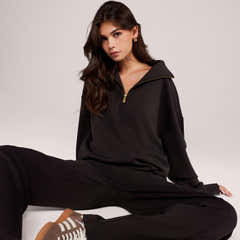Ultimate Soft Wide Leg Jogger - Black Coffee