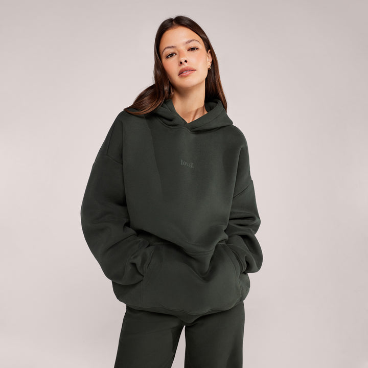 Heavyweight Lovall Oversized Hoodie - Pine