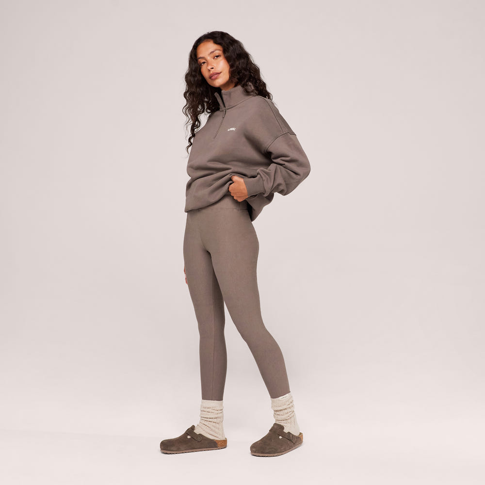 Winter Everyday High Waisted Leggings - Mocha