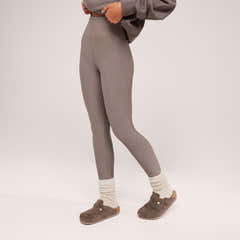 Winter Everyday High Waisted Leggings - Mocha