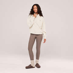 Loopback 1/4 Zip Sweatshirt - Ecru