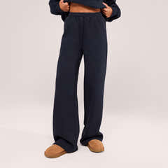 Organic Wide Leg Jogger - Vintage Navy
