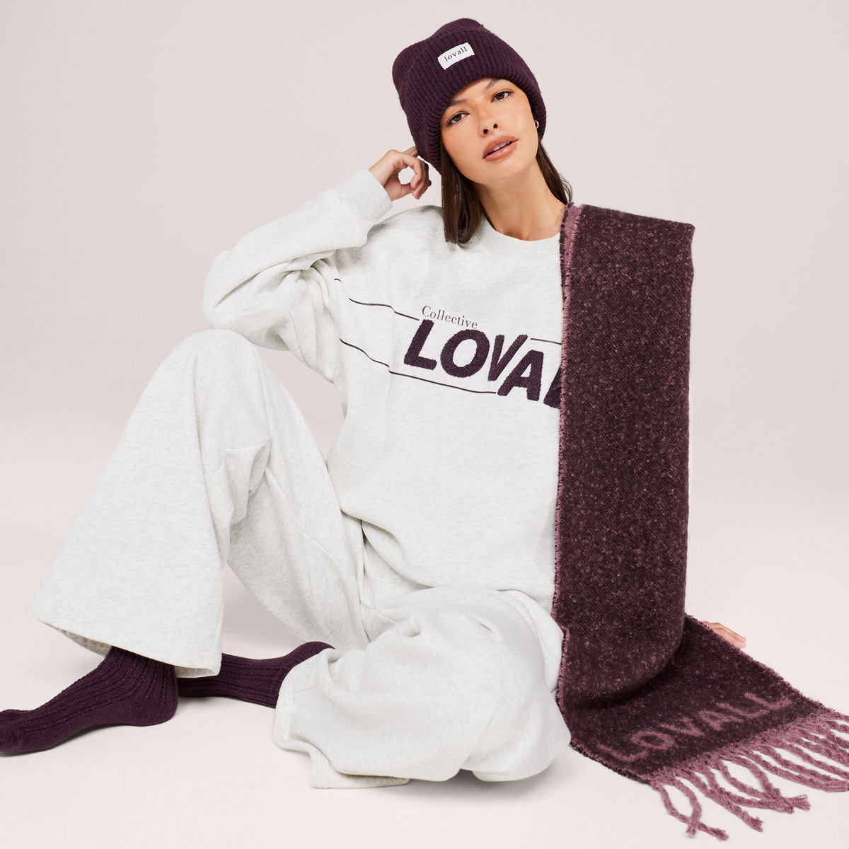 Heavyweight Oversized Sweatshirt Collective - Light Grey Marl