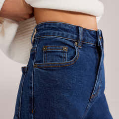 Wide Leg Jeans - Dark Blue