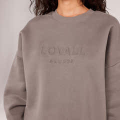 Heavyweight Oversized Sweatshirt Embossed - Mocha