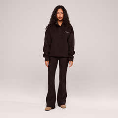 Heavyweight 1/4 Zip Sweatshirt - Espresso Brown