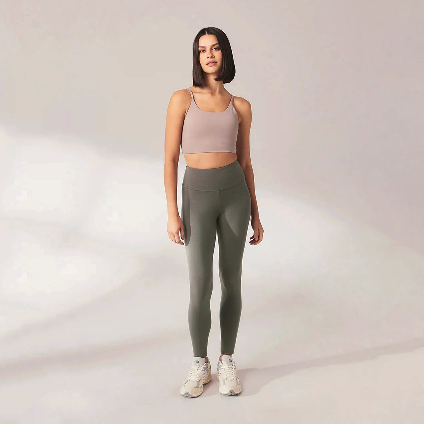 Lightweight Everyday High Waisted Leggings - Slate Green