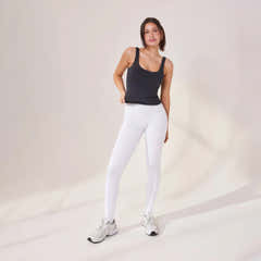 Lightweight Everyday High Waisted Leggings - White