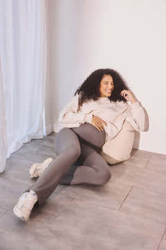Maternity Lightweight Flare Leggings - Slate Green