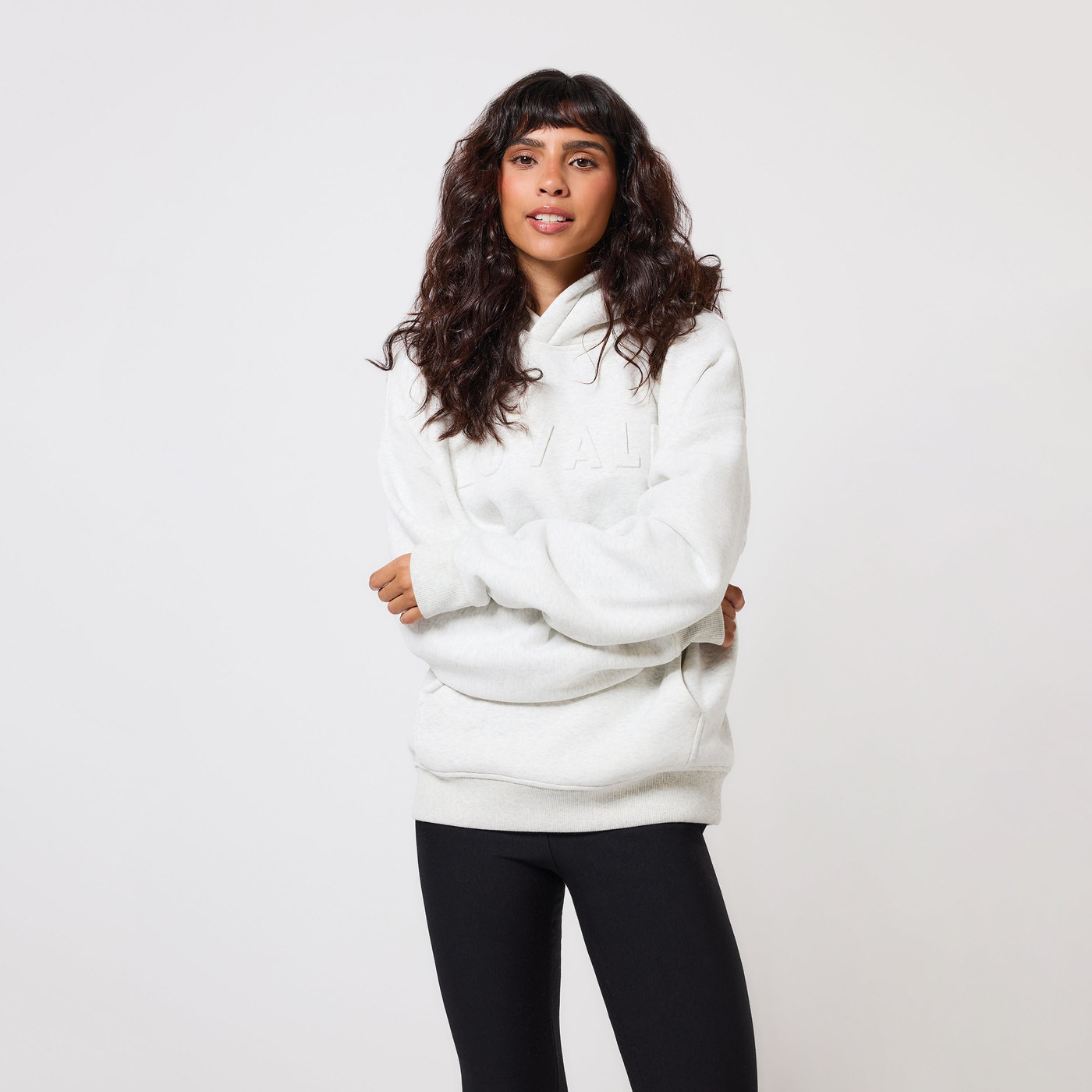 Heavyweight Oversized Hoodie - Light Grey Marl